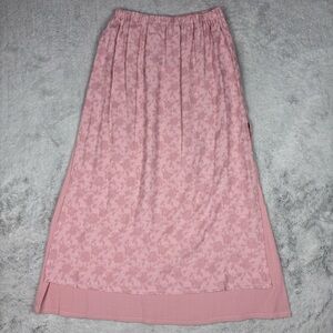 Women Floral Texture Maxi Skirt Pull On Cottage Romantic Coquette Fairy Y2K L‎
